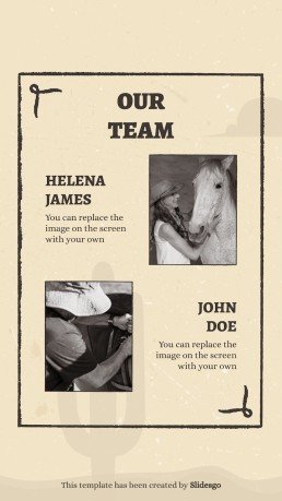 Instagram-Posts aus dem Wilder Westen Präsentationsvorlage