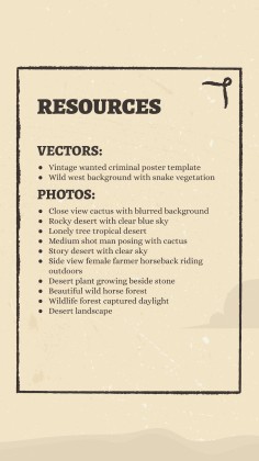 Instagram-Posts aus dem Wilder Westen Präsentationsvorlage