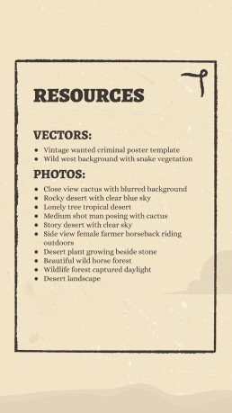 Instagram-Posts aus dem Wilder Westen Präsentationsvorlage