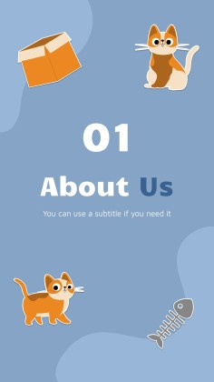 Instagram-Posts über Katzen für das Marketing Präsentationsvorlage