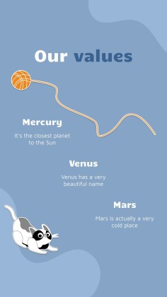 Instagram-Posts über Katzen für das Marketing Präsentationsvorlage