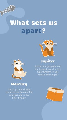 Instagram-Posts über Katzen für das Marketing Präsentationsvorlage