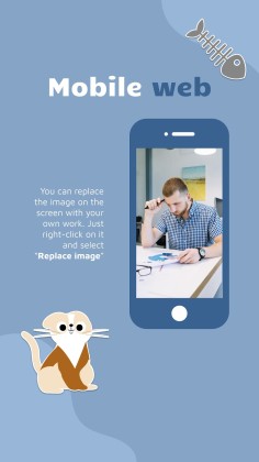 Instagram-Posts über Katzen für das Marketing Präsentationsvorlage