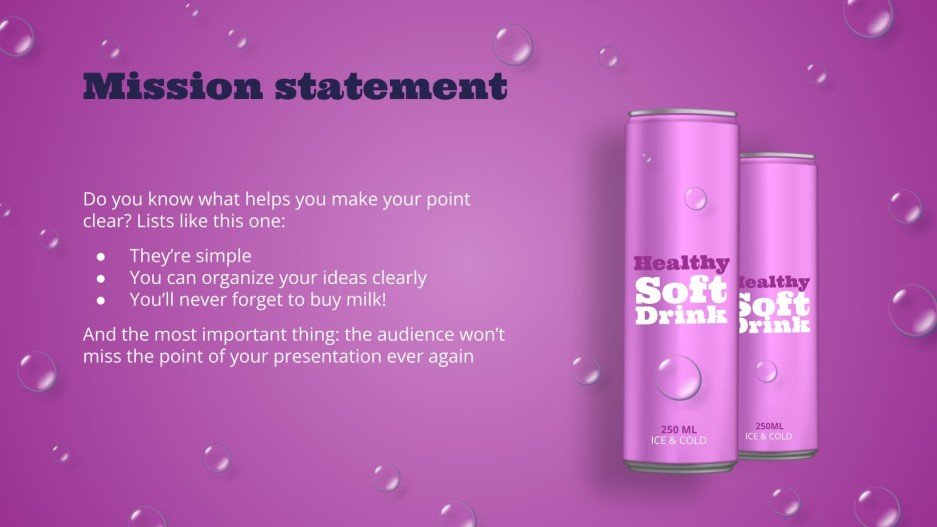 Healthy Soft Drinks Business Plan Google Slides & PPT