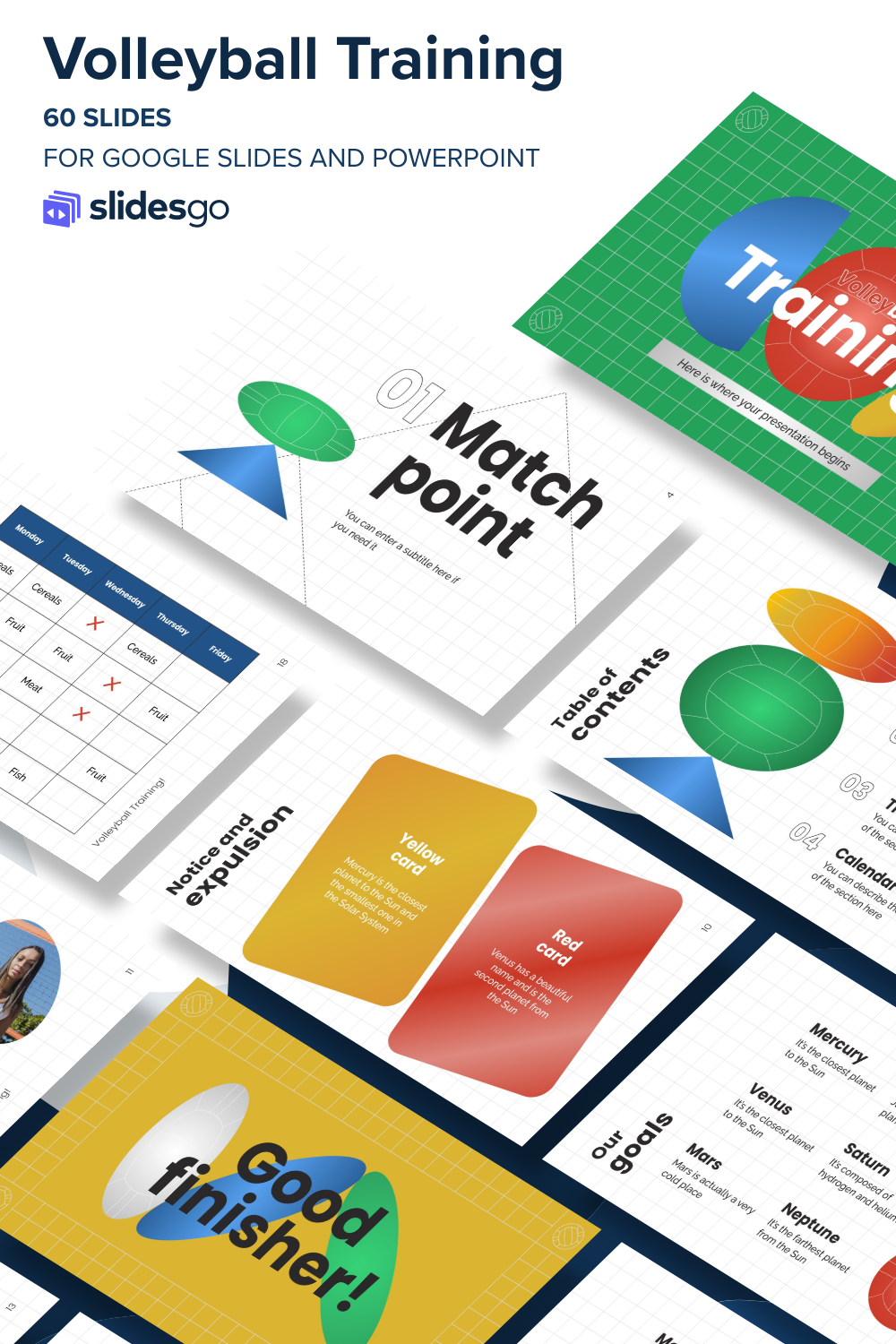 Powerpoint Styles Tutorial Volleyball Training | Google Slides & PowerPoint