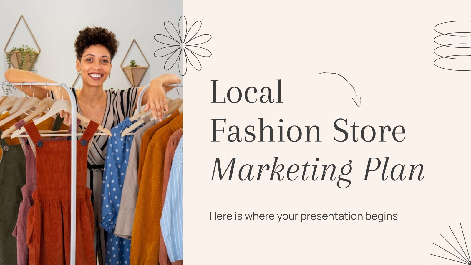 Plan marketing pour magasin de mode local Modèles de présentation