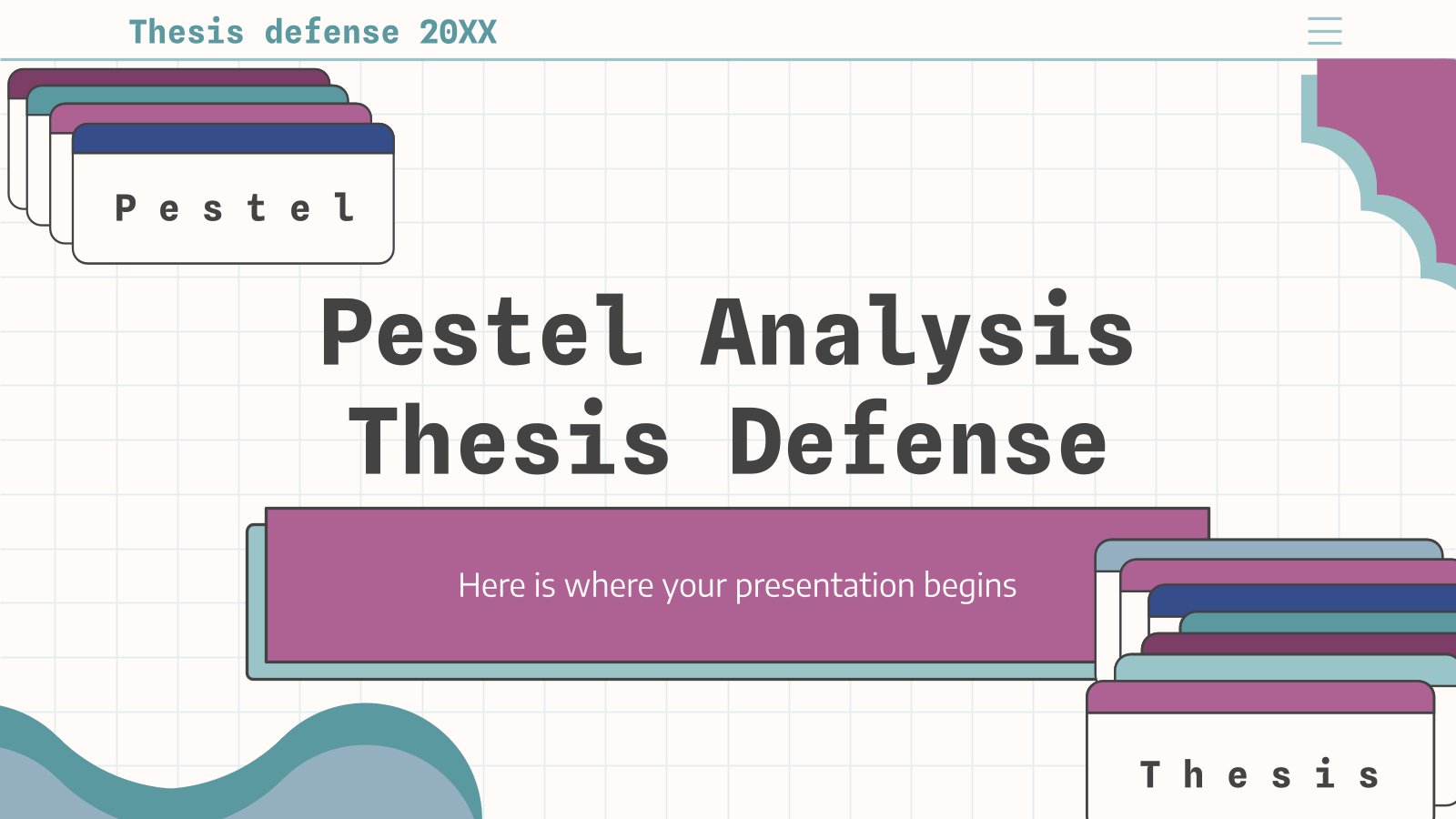 Pestel-Analyse Abschlussarbeit Verteidigung Präsentationsvorlage