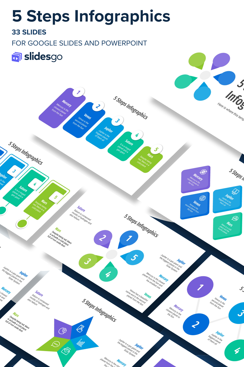5 Steps Infographics for Google Slides & PowerPoint