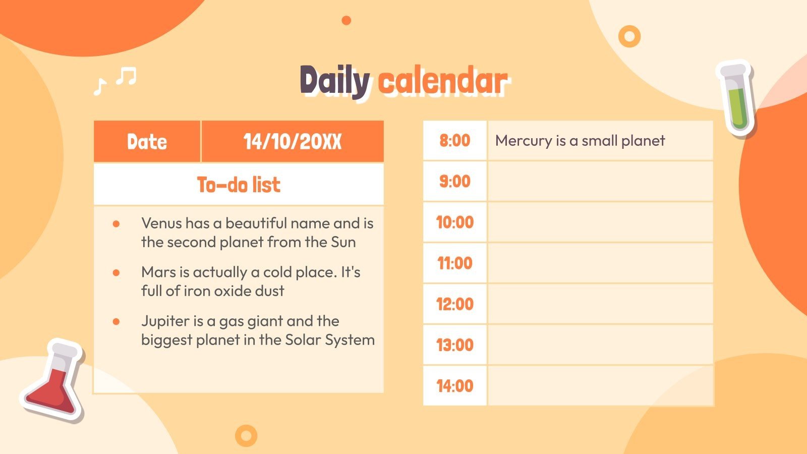Free Time Planner for Elementary Google Slides & PPT