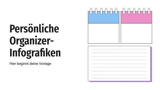 Persönliche Organizer Infografiken Präsentationsvorlage