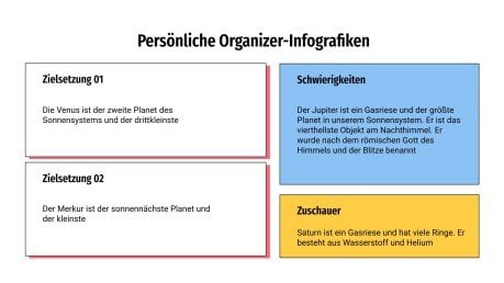 Personal Organizer Infographics presentation template 