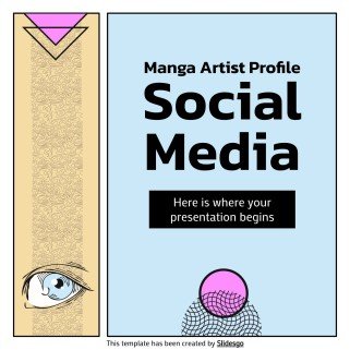 망가 아티스트 프로필 소셜 미디어 프레젠테이션 템플릿