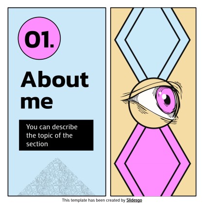 망가 아티스트 프로필 소셜 미디어 프레젠테이션 템플릿