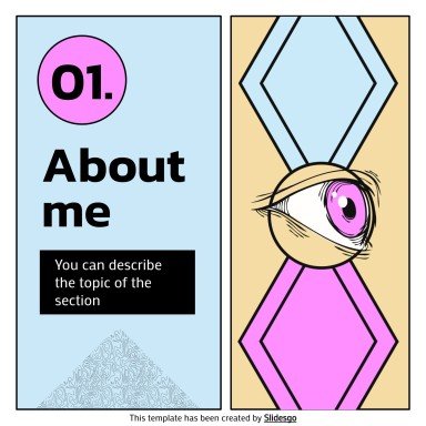 망가 아티스트 프로필 소셜 미디어 프레젠테이션 템플릿