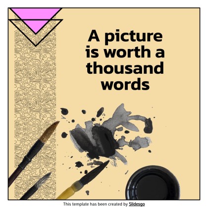 망가 아티스트 프로필 소셜 미디어 프레젠테이션 템플릿