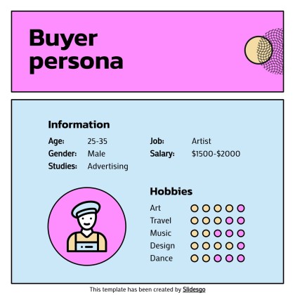 망가 아티스트 프로필 소셜 미디어 프레젠테이션 템플릿