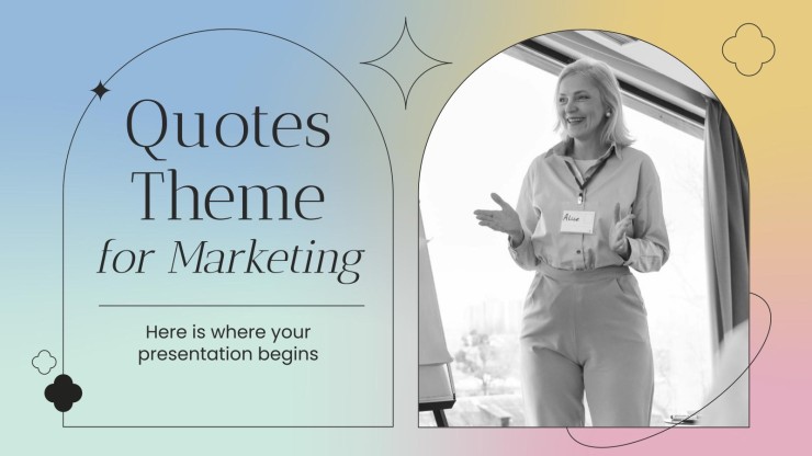 Quotes Theme for Marketing presentation template 