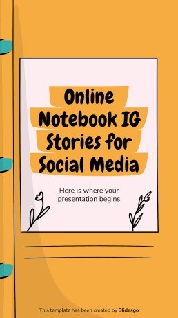 Online Notebook IG Post for Social Media presentation template 