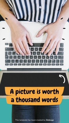 Online Notebook IG Post for Social Media presentation template 