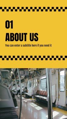 뉴욕 시 지하철 소셜 미디어 프레젠테이션 템플릿