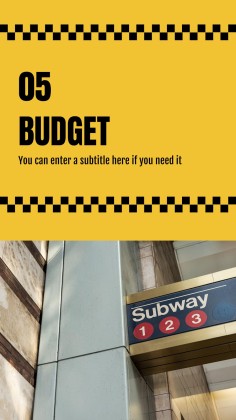 뉴욕 시 지하철 소셜 미디어 프레젠테이션 템플릿