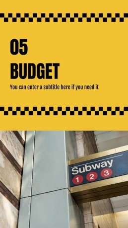 뉴욕 시 지하철 소셜 미디어 프레젠테이션 템플릿