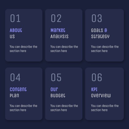 Dark Interface Social Media presentation template 