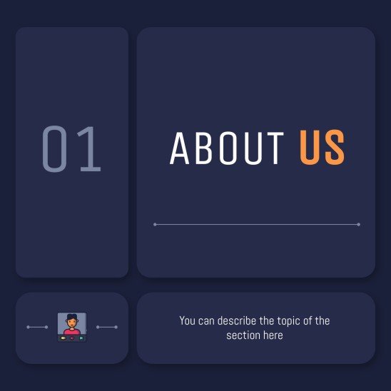 Dark Interface Social Media presentation template 