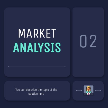 Dark Interface Social Media presentation template 