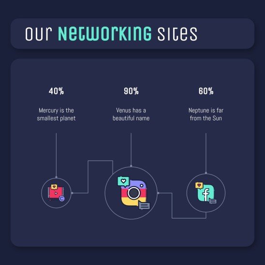 Dark Interface Social Media presentation template 