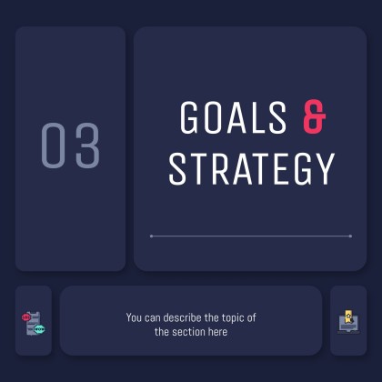 Dark Interface Social Media presentation template 