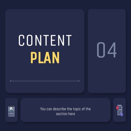 Dark Interface Social Media presentation template 