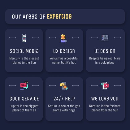Dark Interface Social Media presentation template 