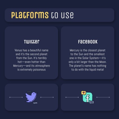 Dark Interface Social Media presentation template 