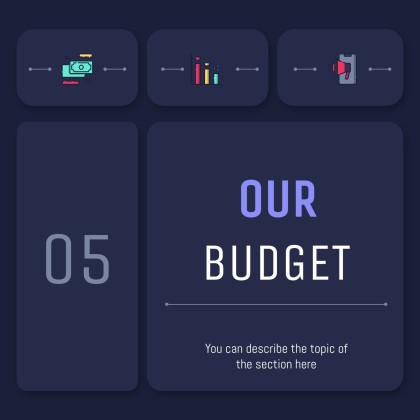 Dark Interface Social Media presentation template 