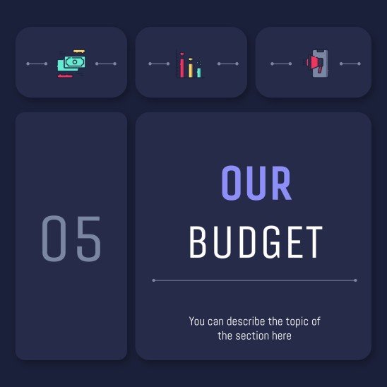 Dark Interface Social Media presentation template 