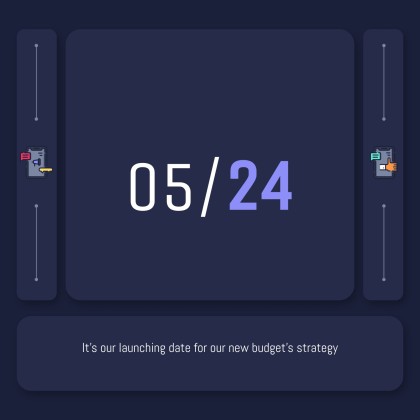 Dark Interface Social Media presentation template 