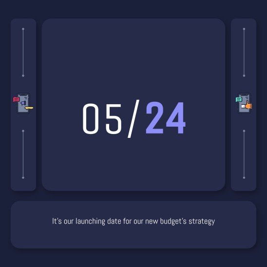 Dark Interface Social Media presentation template 