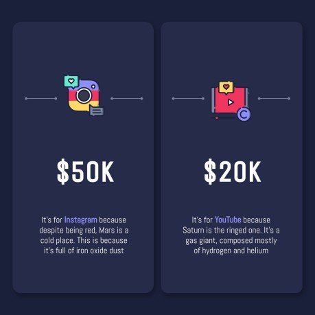 Dark Interface Social Media presentation template 