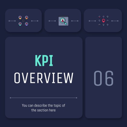 Dark Interface Social Media presentation template 