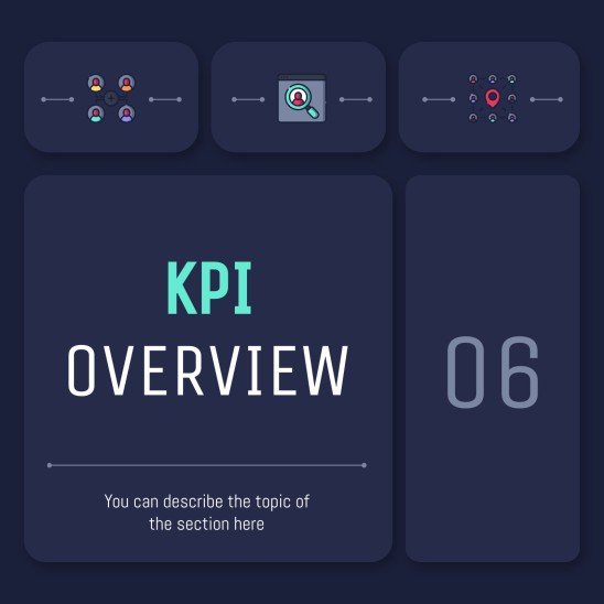 Dark Interface Social Media presentation template 