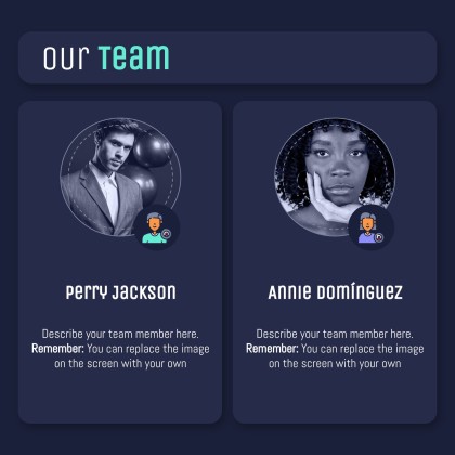 Dark Interface Social Media presentation template 