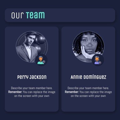 Dark Interface Social Media presentation template 