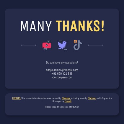 Dark Interface Social Media presentation template 