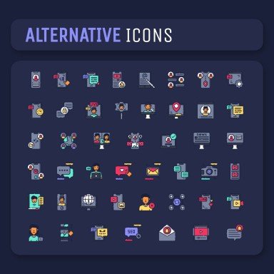 Dark Interface Social Media presentation template 