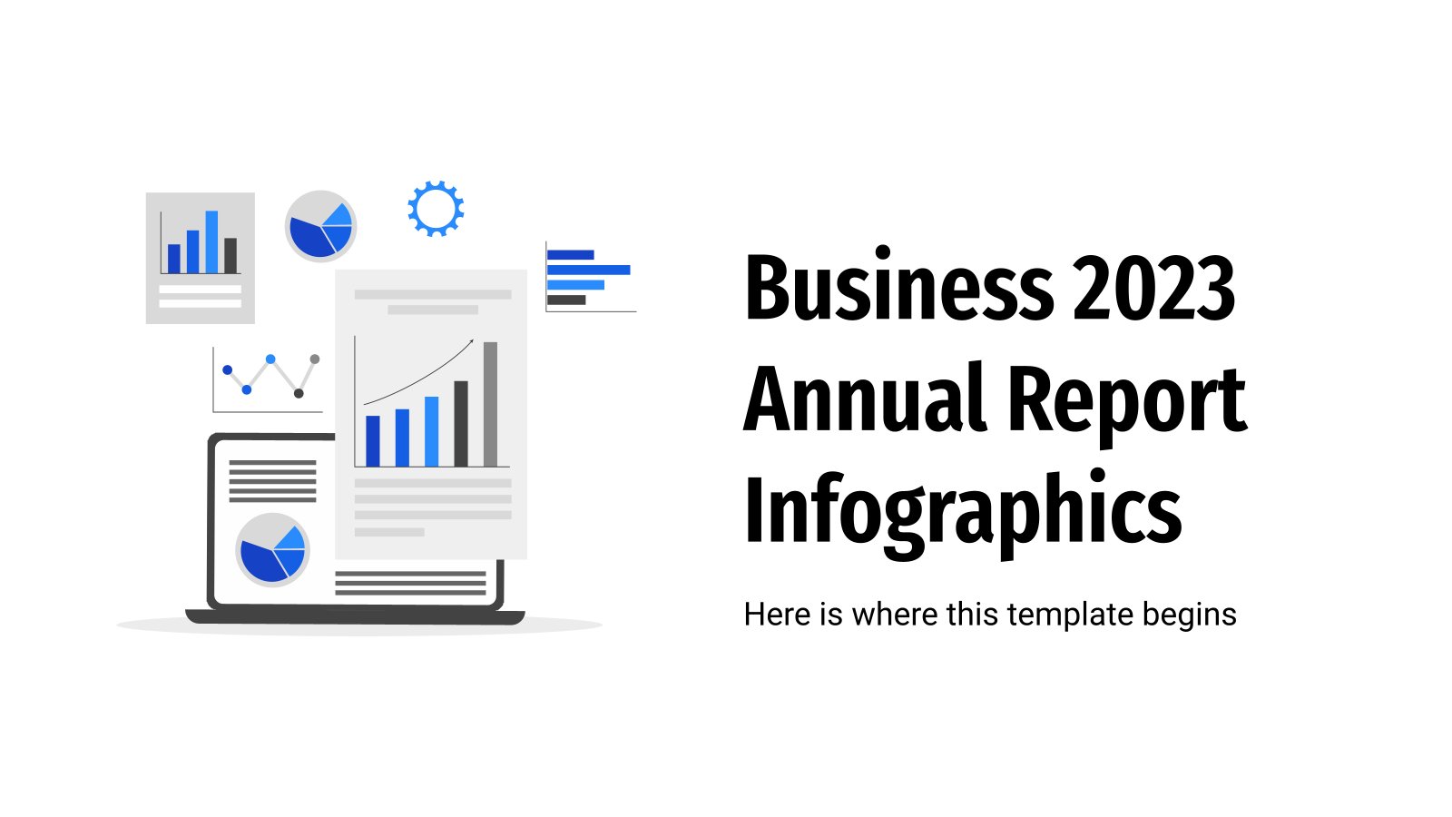 Business 2023 Jahresbericht Infografiken Präsentationsvorlage