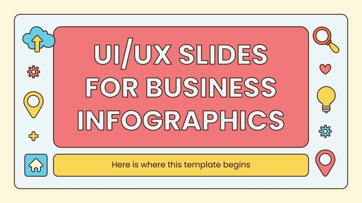 Plantilla de presentación Infografías para diapositivas UI/UX para negocios