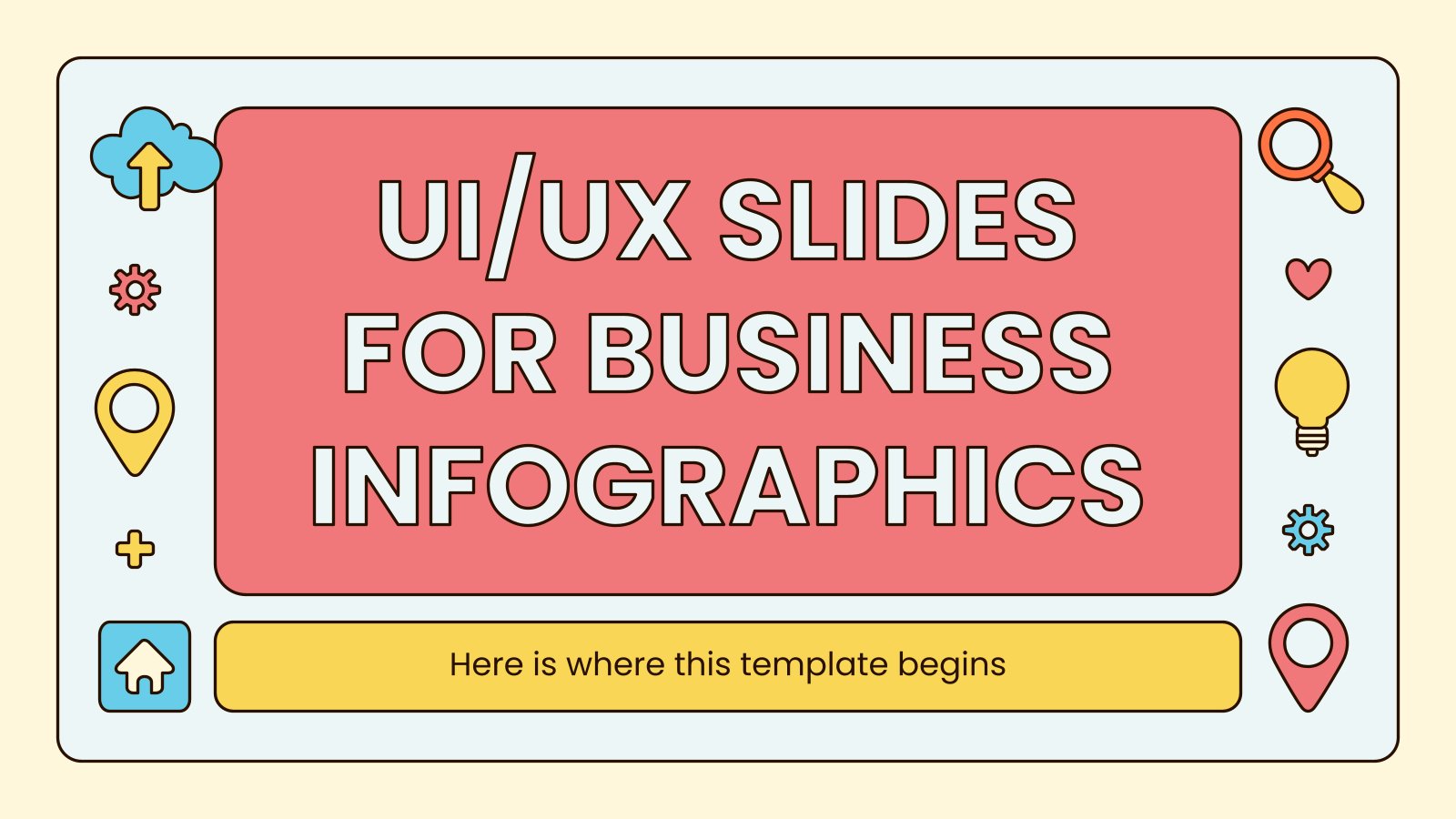 Modelo de apresentação Infográficos para slides UI/UX para empresas