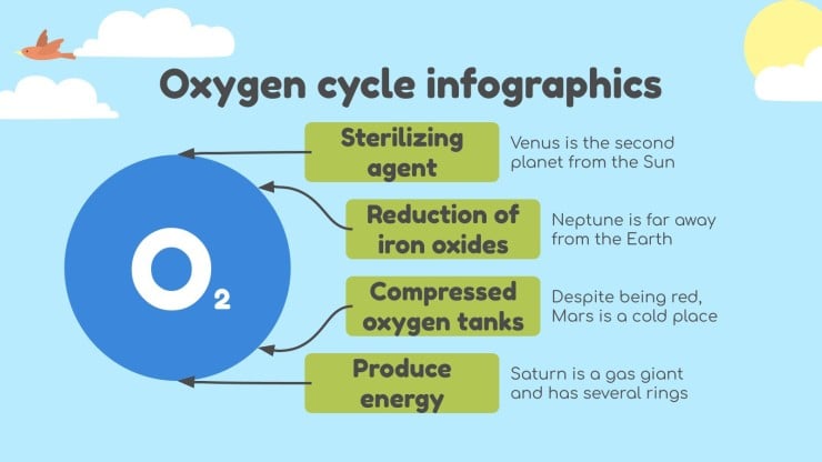 Science Subject for Elementary - 3rd Grade: Oxygen Cycle Infographics presentation template 