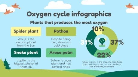 Infographies - Science pour l'école élémentaire : le cycle de l'oxygène Modèles de présentation